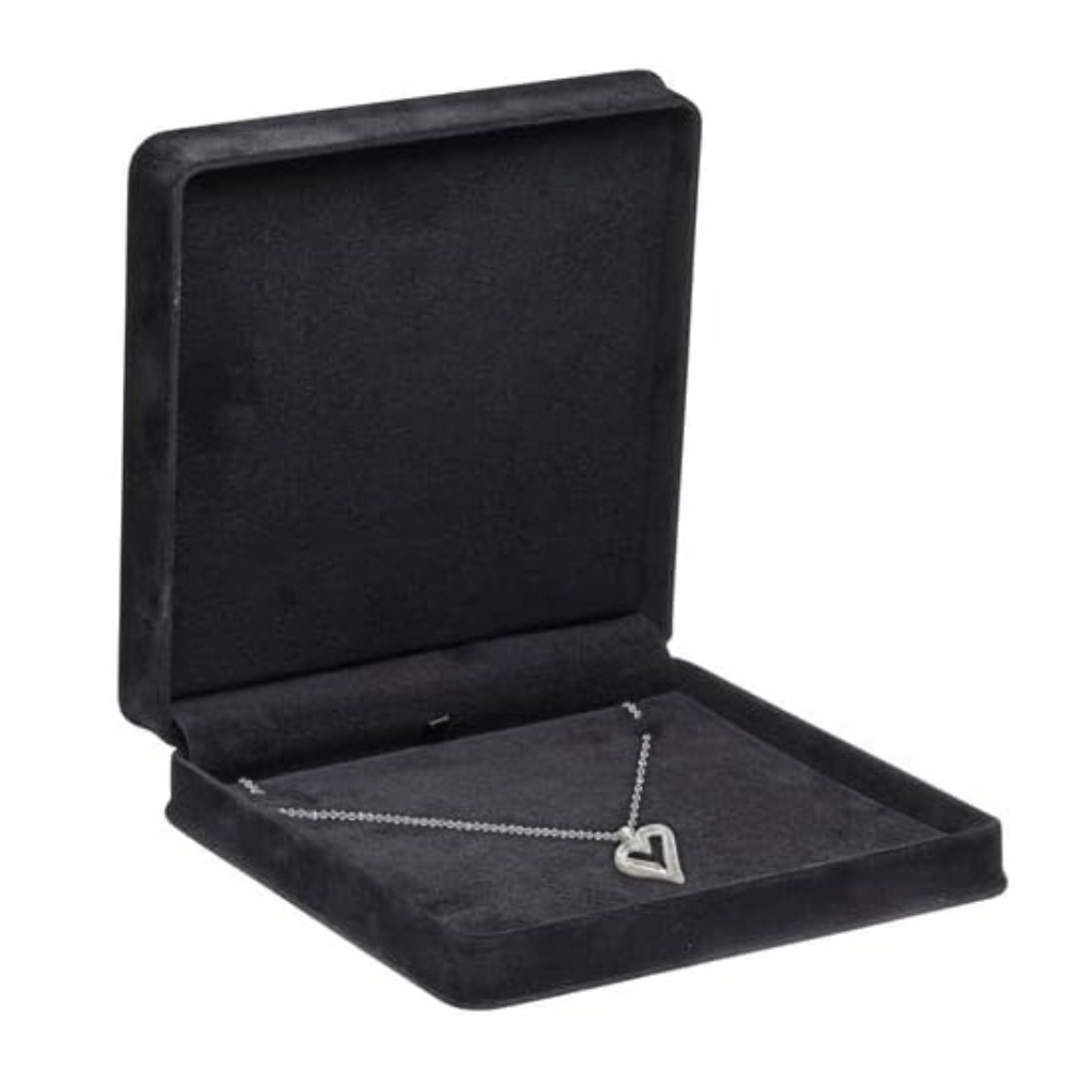 Luxury Necklace Case With Black Velour Interior