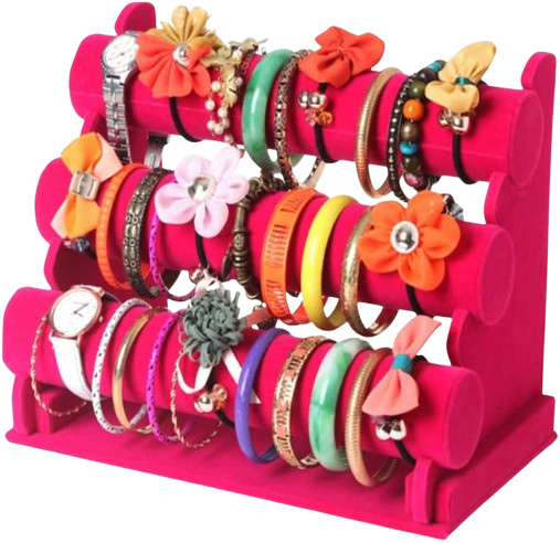 3 Tier Bracelet Holder Stand Gray