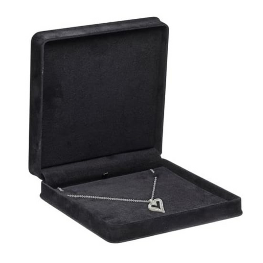 Luxury Necklace Case With Black Velour Interior