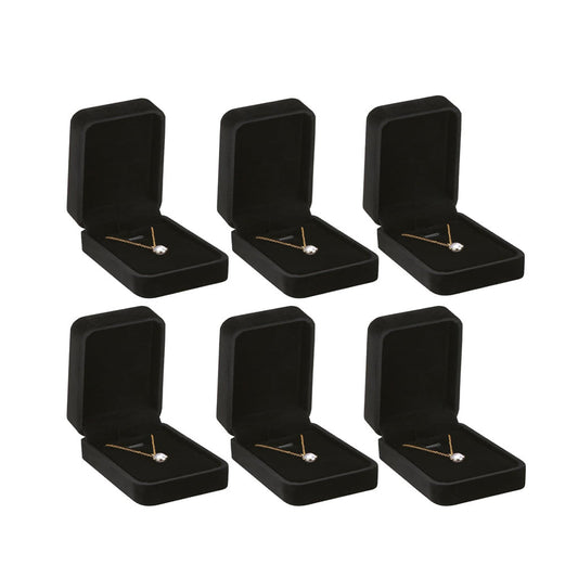 6 Pieces Velvet Jewelry Gift Boxes for Necklace
